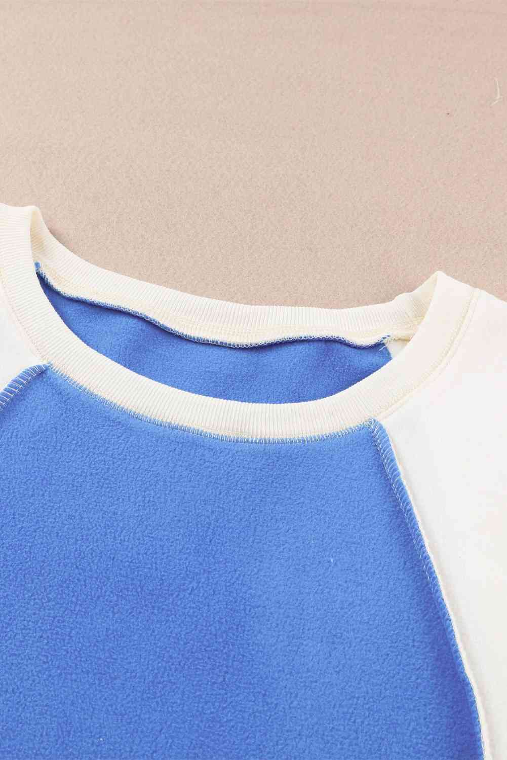 Stilla | Hals Nedsat Skulder Farveblok Sweatshirt