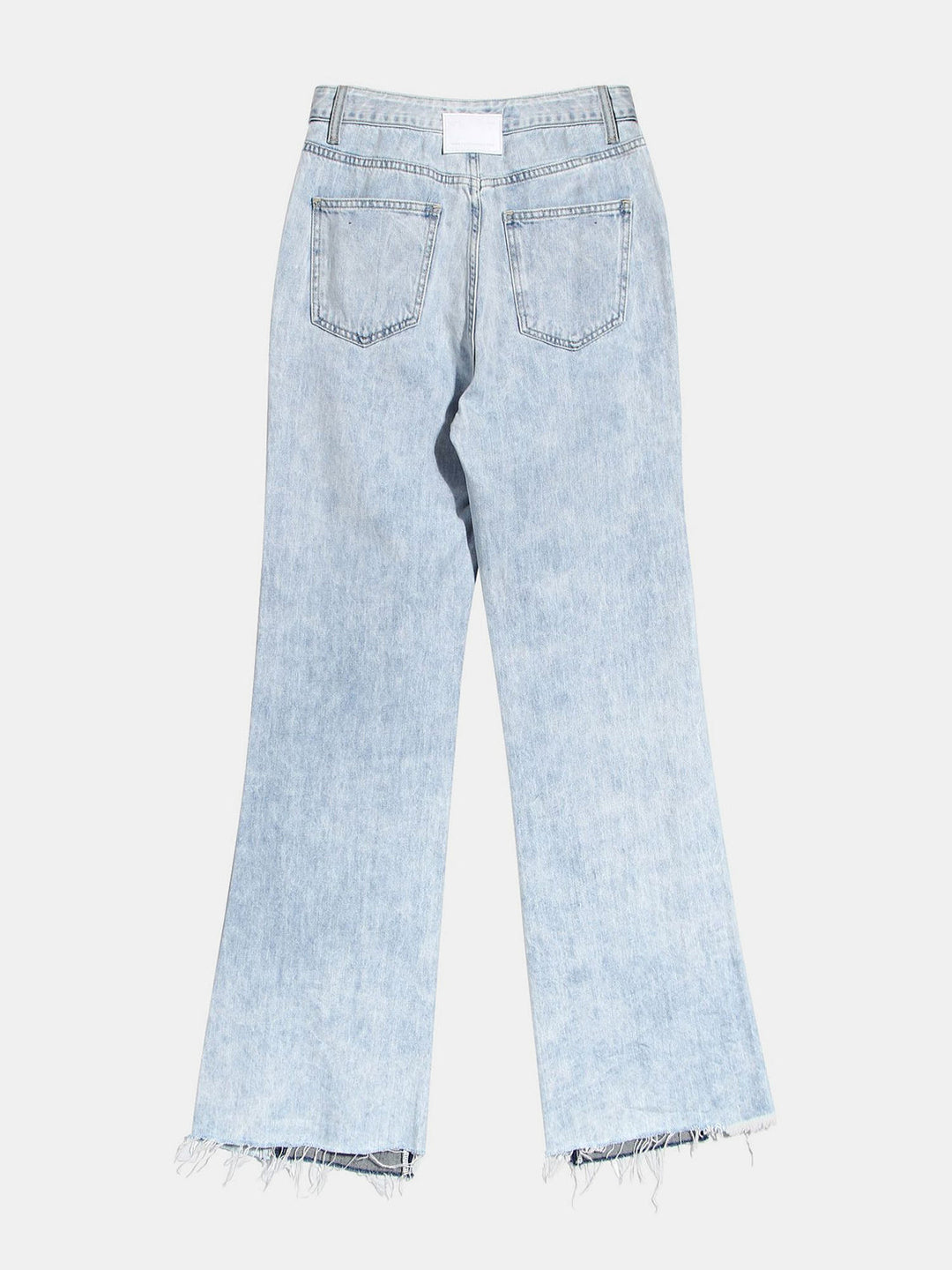 Stilla | Knap-åbning Slids Frayed Hem Jeans