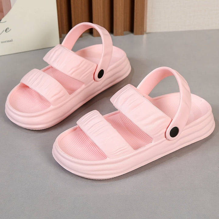 Stilla | Platform Sandaler, Lette Sommerflip Flops, Med Åbne Tæer, Komfortable