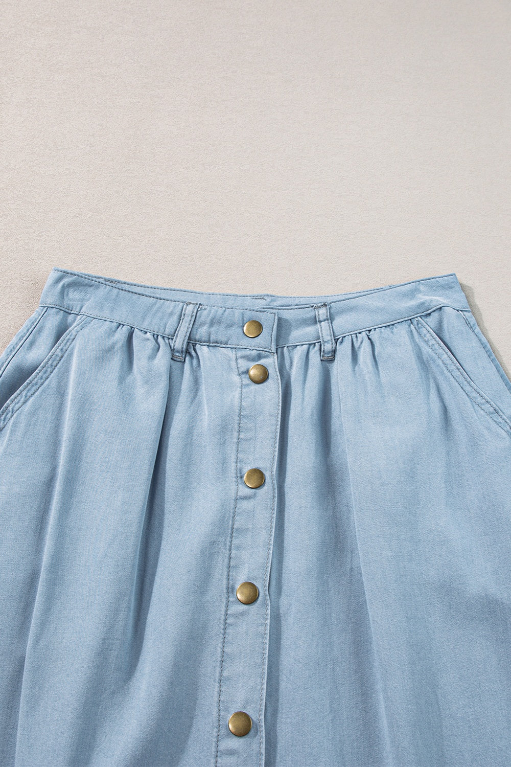 Stilla | Down Høj Talje Denim Skirt
