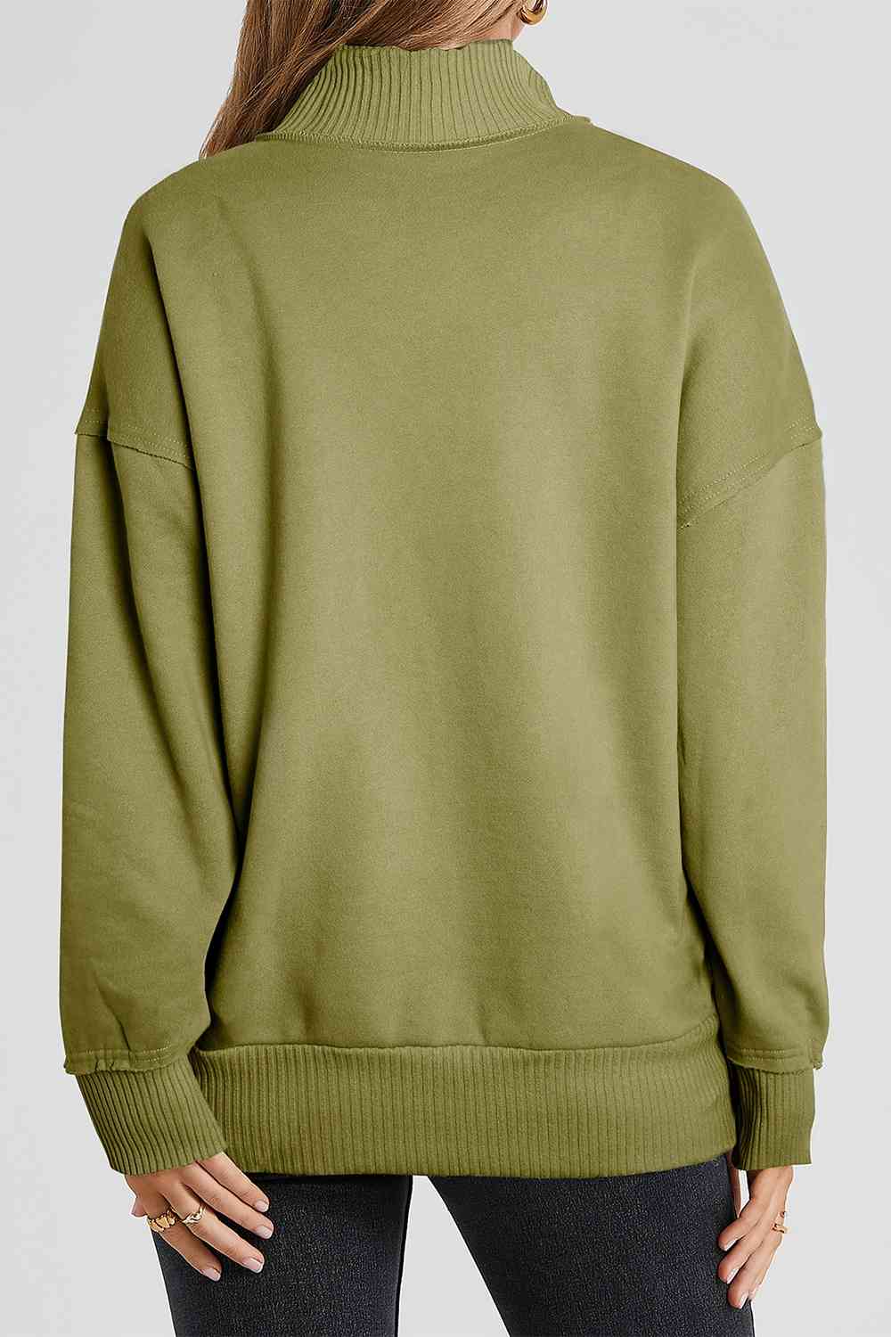 Stilla | Snap Drop Shoulder Langærmet Sweatshirt