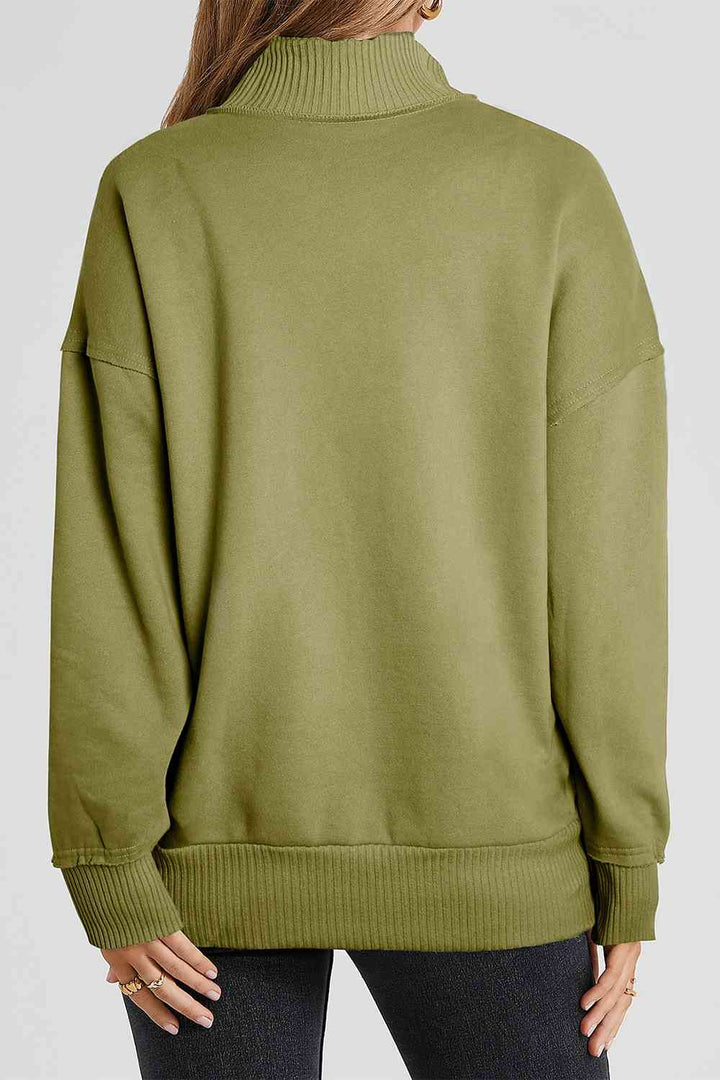 Stilla | Snap Drop Shoulder Langærmet Sweatshirt