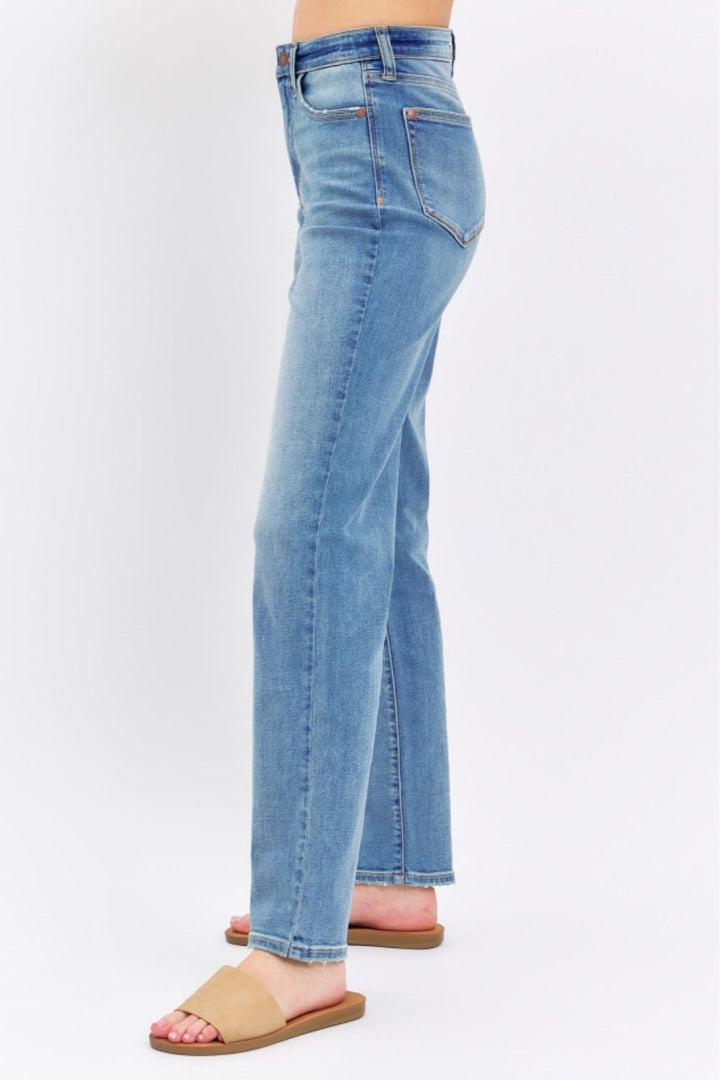 Stilla | Blå Fuld Størrelse Høj Talje Straight Jeans