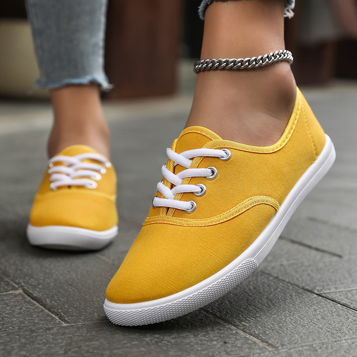 Skovae | Behagelige Lave Canvas Sneakers I Hvid