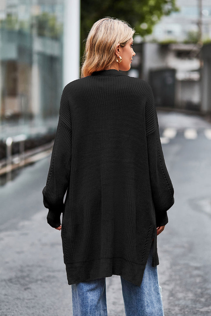 Stilla | Front Dropped Shoulder Longline Cardigan