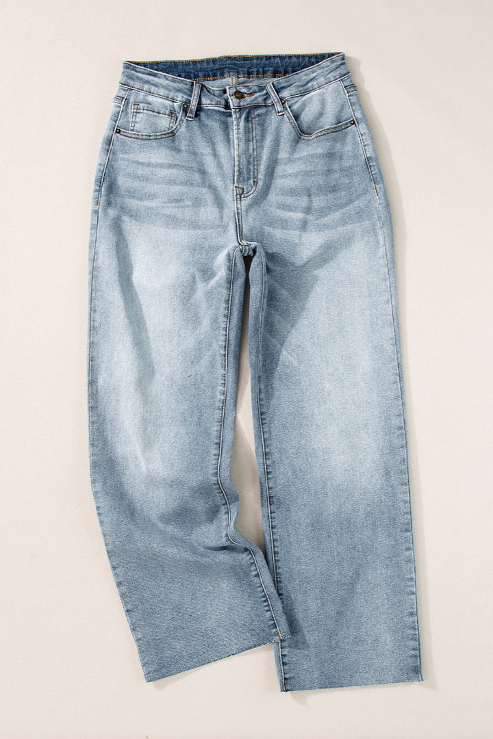 Stilla | Talje lige jeans med lommer