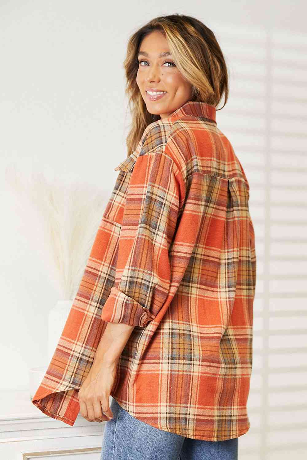 Stilla | Take Plaid Dropped Shoulder Shirt