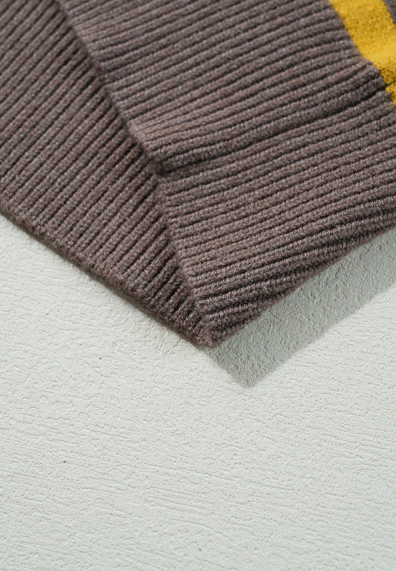 Stilla | Pullover med lange ærmer med blomstermønstrede striber og rundt halsudskæring