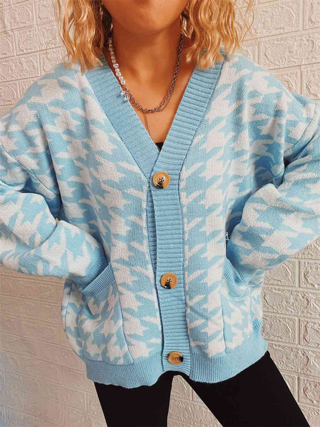Stilla | Knap Front Cardigan Med Lommer