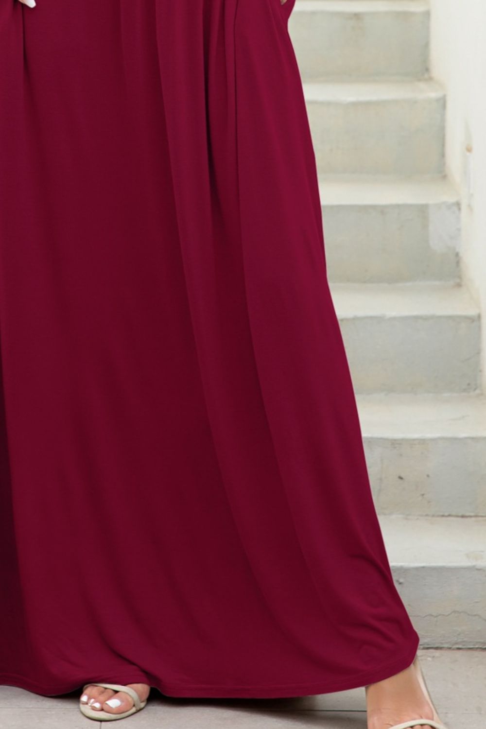 Stilla | Neck Maxi Tee Kjole Med Lommer