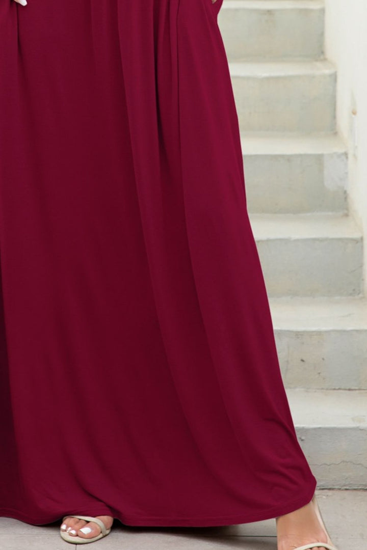Stilla | Neck Maxi Tee Kjole Med Lommer