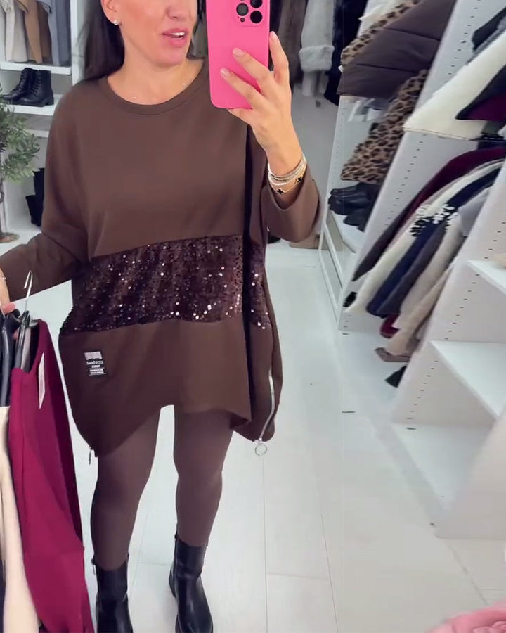 Stilla | Størrelse Sweatshirt med pailletter