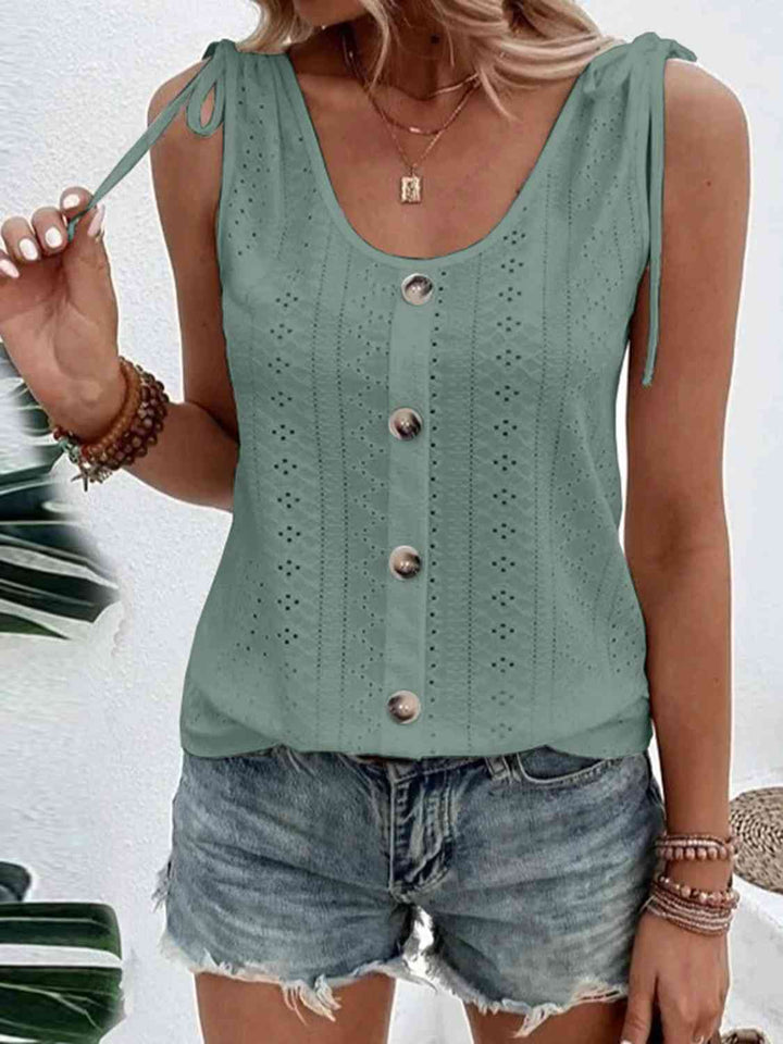 Stilla | Full Size Scoop Neck Ærmeløs Tank Top
