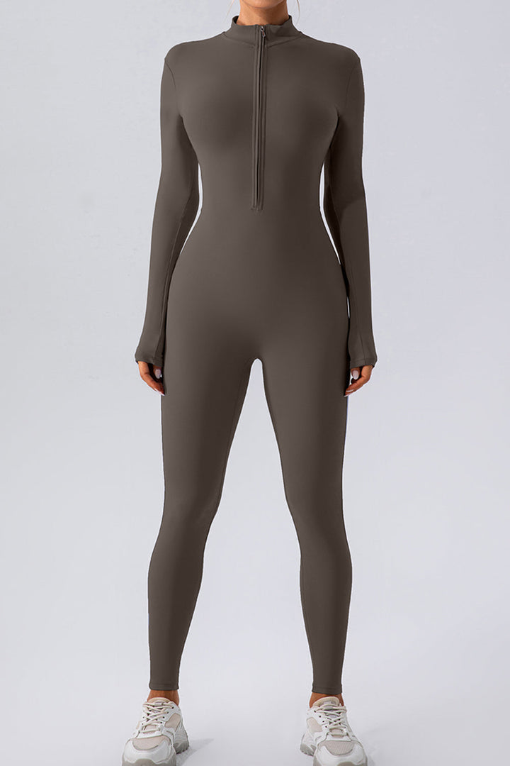 Stilla | Zip Mock Hals Aktiv Jumpsuit