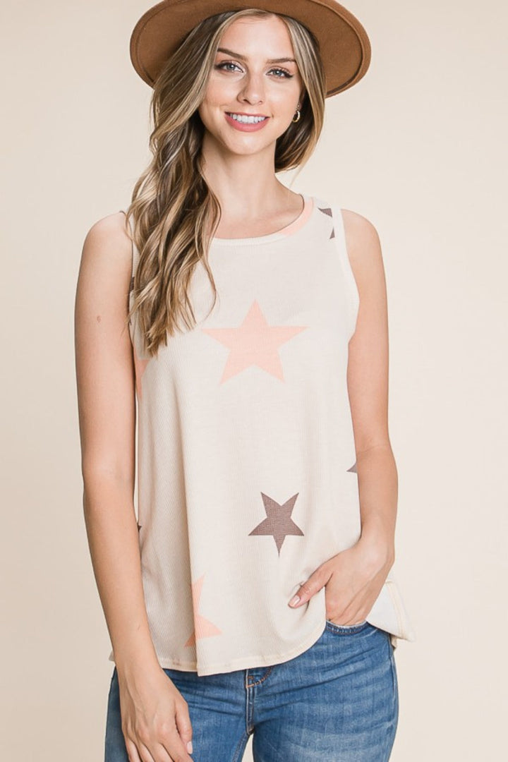 Stilla | Stjerneprint Rund Hals Tank