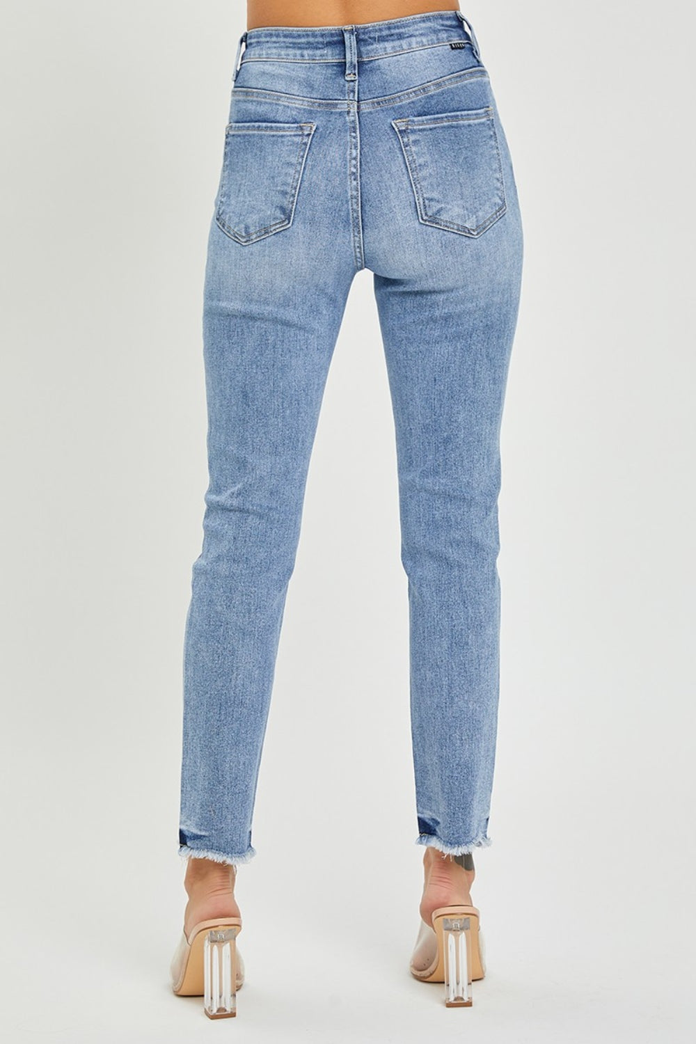 Stilla | Fulddimension High Rise Frayed Hem Skinny Jeans