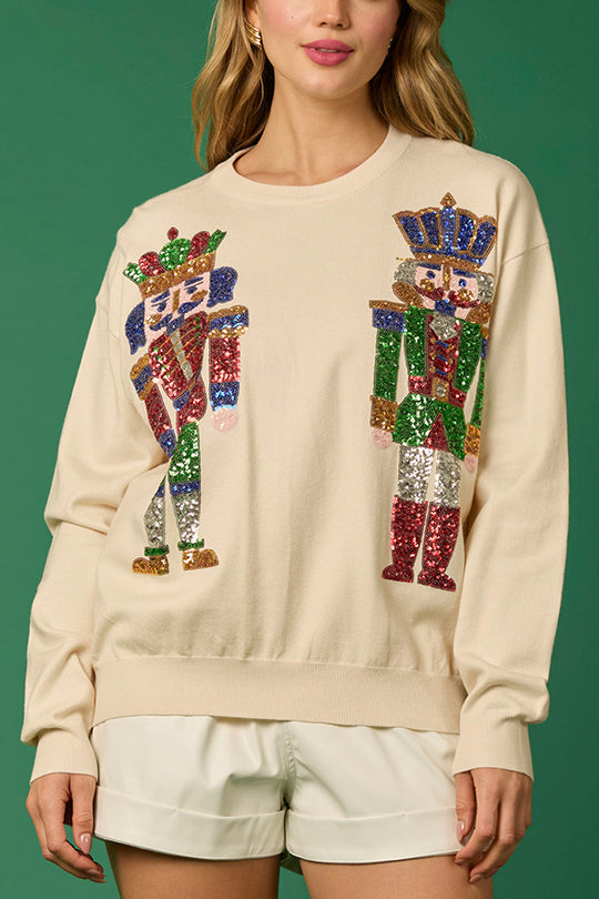 Stilla | JuleSoldat Pailletter Mode Casual Sweatshirt