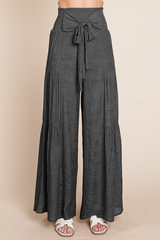 Stilla | Front Rynket Talje Bag Bukser