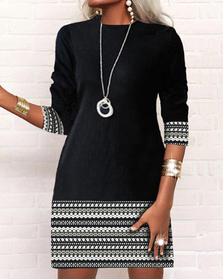 Stilla | Patchwork Print Kjole