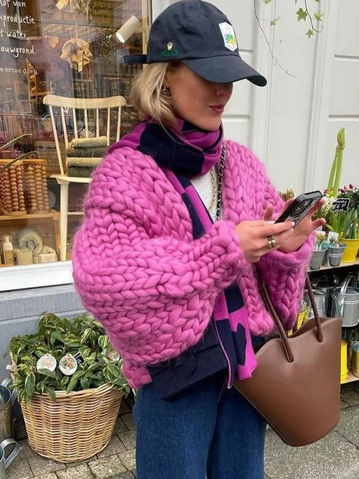 Stilla | Strik-Cardigan i Uni, leger