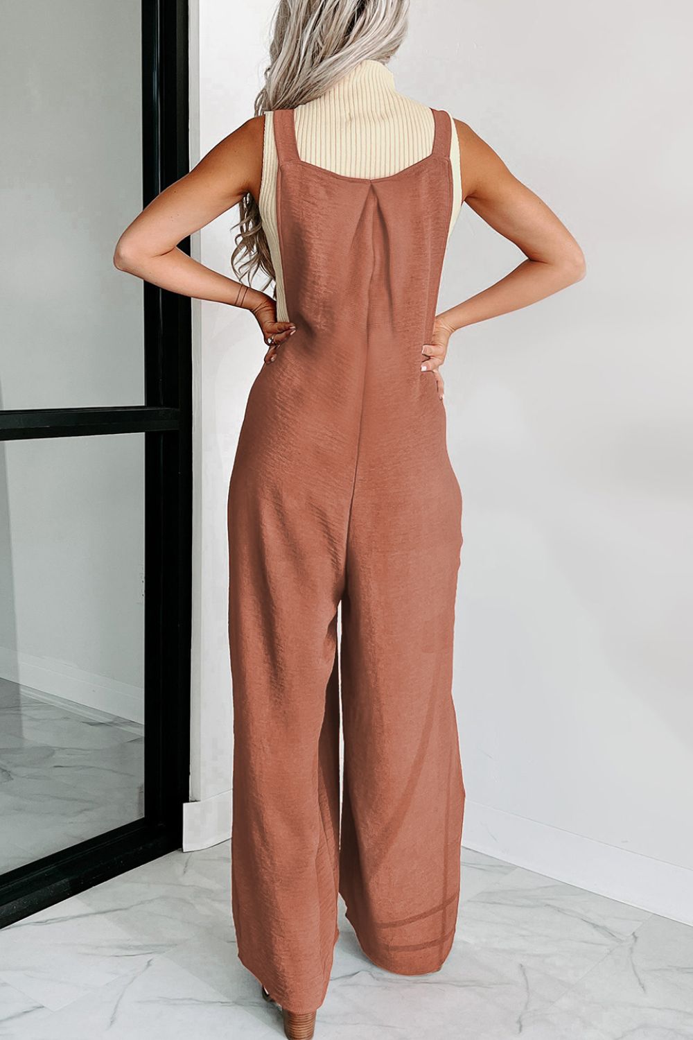 Stilla | Strikket Bred Ben Overalls Med Lommer