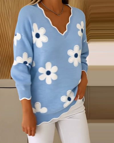 Stilla | Jacquard V-Udskæring Moderigtig