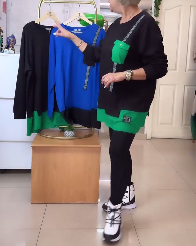 Stilla | Casual Rundhals Taske Kontrastfarve
