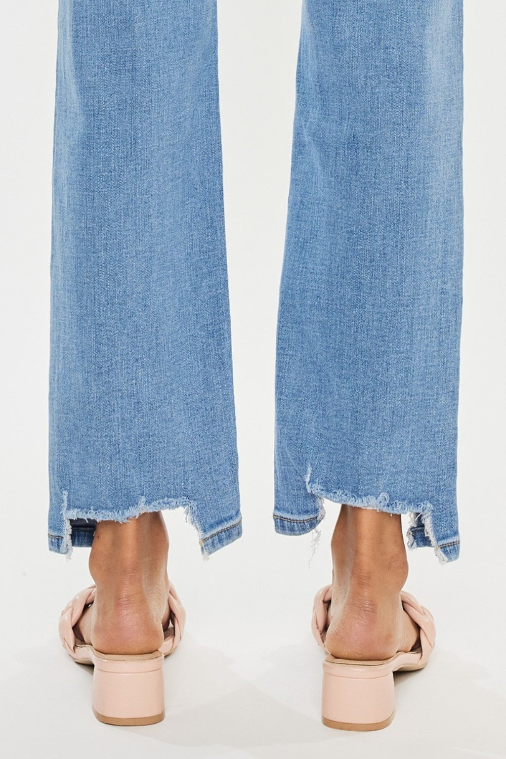 Stilla | Høj Talje Rå Kant Lige Jeans