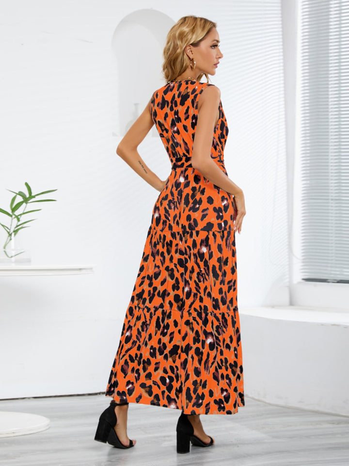 Stilla | Printet Surplice Tiered Tank Kjole