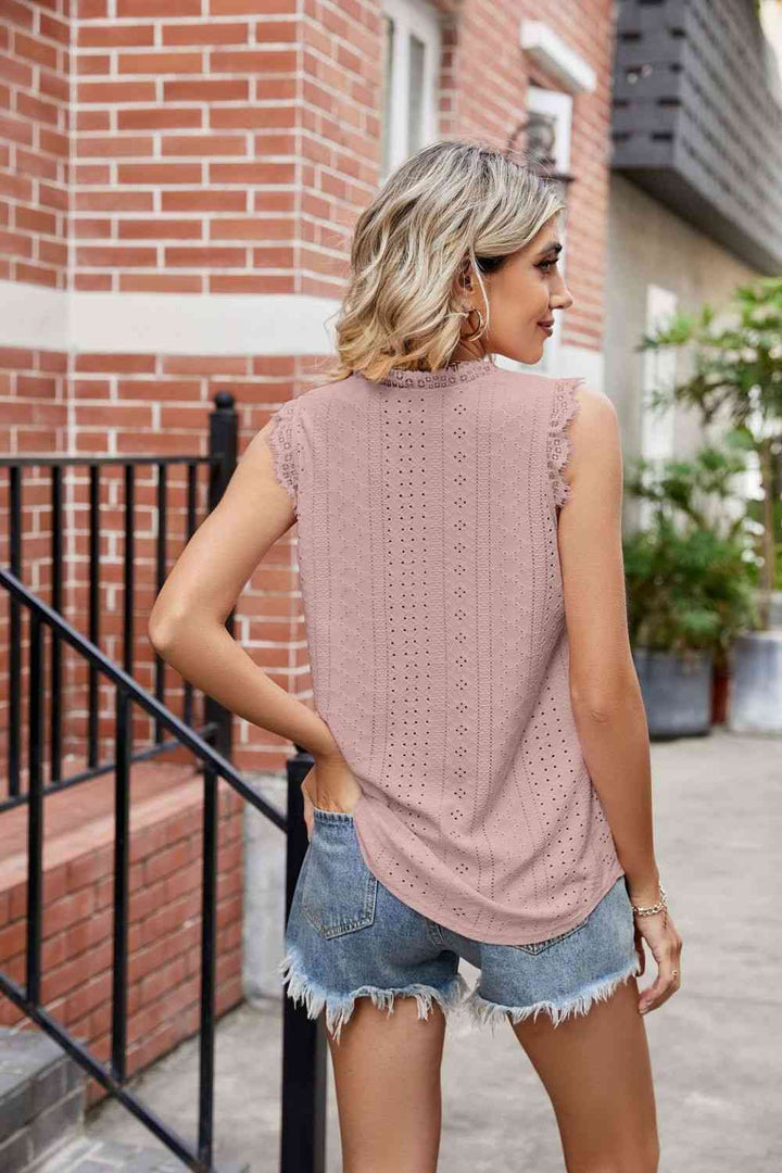 Stilla | Blondekant V-hals Tank