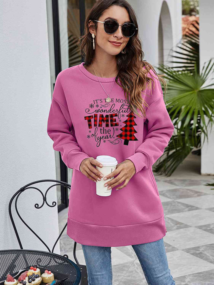 Stilla | Træ Grafik Drop Skulder Sweatshirt