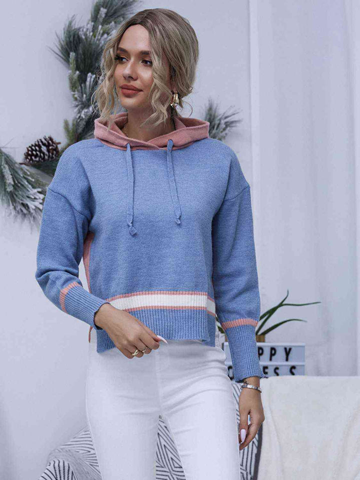 Stilla | Drop Shoulder Slit Hoodie