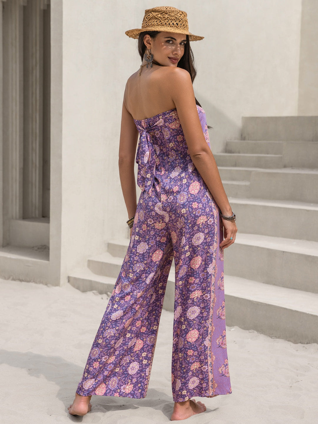 Stilla | Trykt Rør Bred Ben Jumpsuit