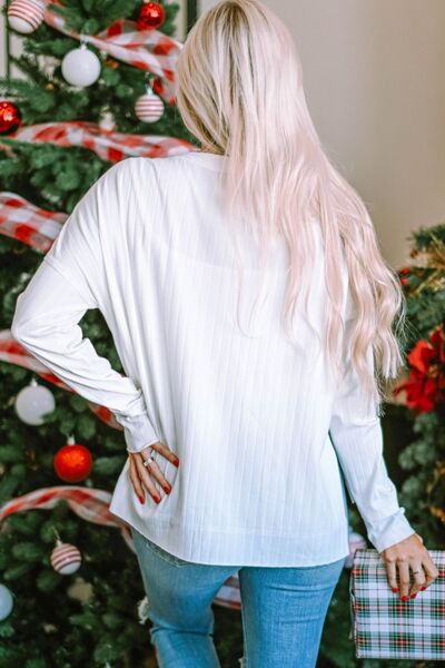 Stilla | Hals Jule Grafik High-low Design Langærmet Top