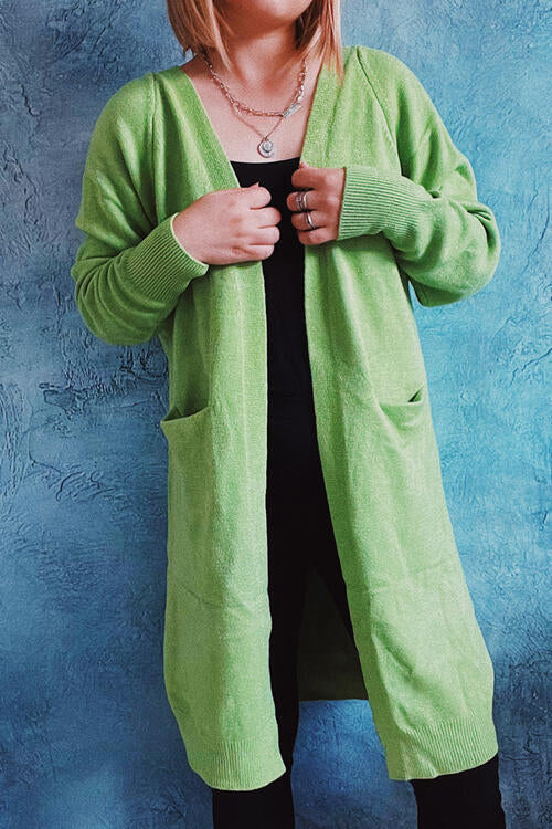 Stilla | Front Longline Cardigan Med Lommer