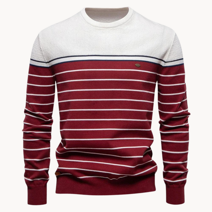 Stilla | Bomulds Sweater med Stribemønster