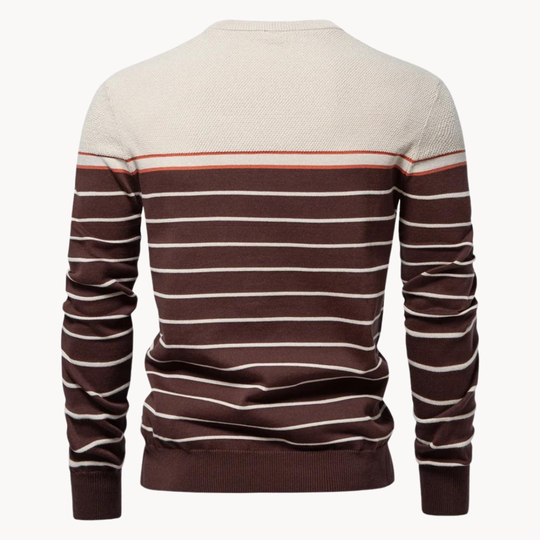 Stilla | Bomulds Sweater med Stribemønster