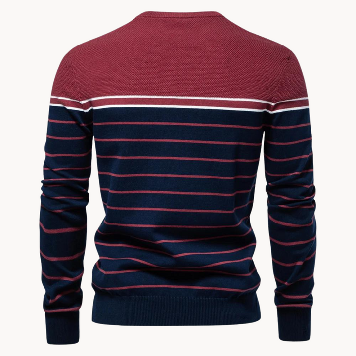 Stilla | Bomulds Sweater med Stribemønster