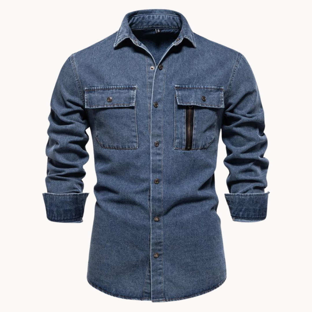 Stilla | Jeansskjorte med Løs Pasform
