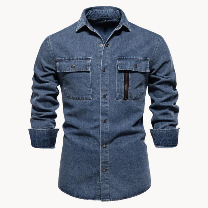 Stilla | Jeansskjorte med Løs Pasform