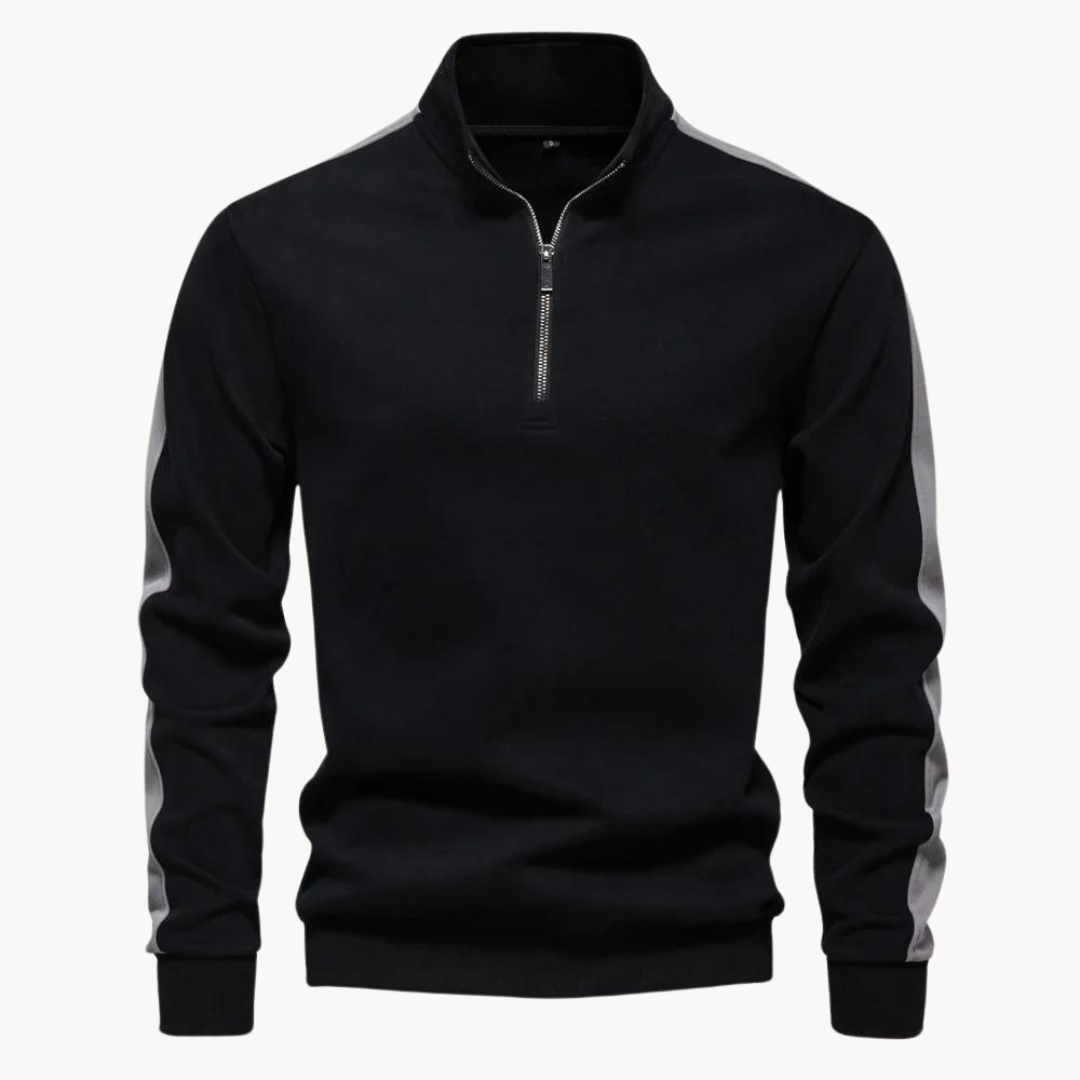 Stilla | Premium Sweater med Kvart Lynlås