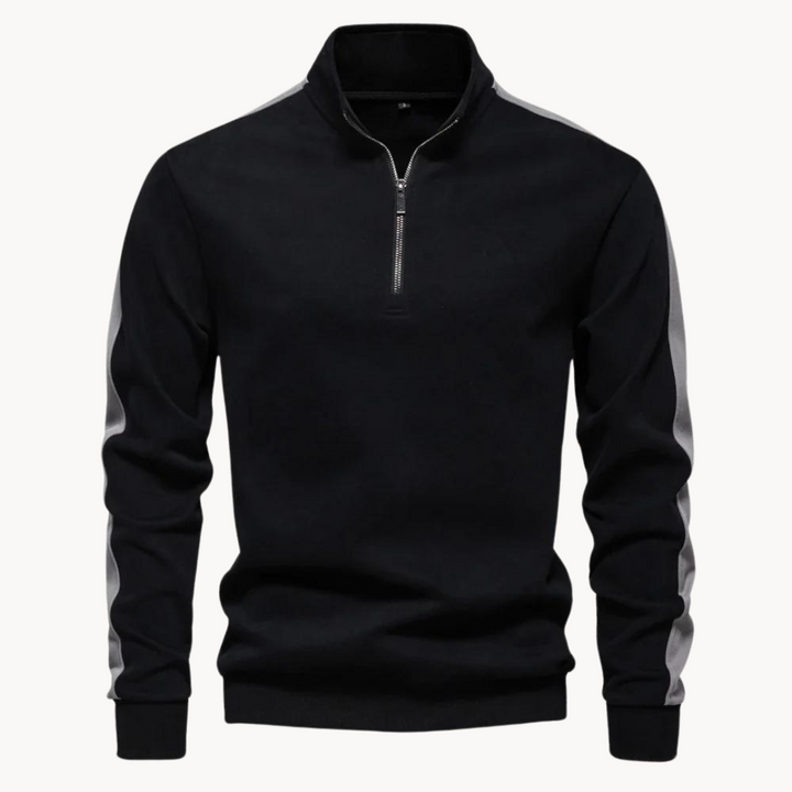 Stilla | Premium Sweater med Kvart Lynlås