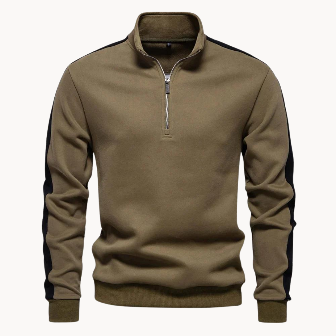Stilla | Premium Sweater med Kvart Lynlås