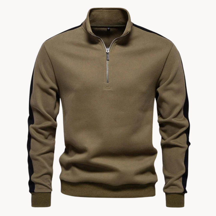 Stilla | Premium Sweater med Kvart Lynlås