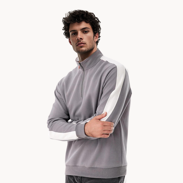 Stilla | Premium Sweater med Kvart Lynlås