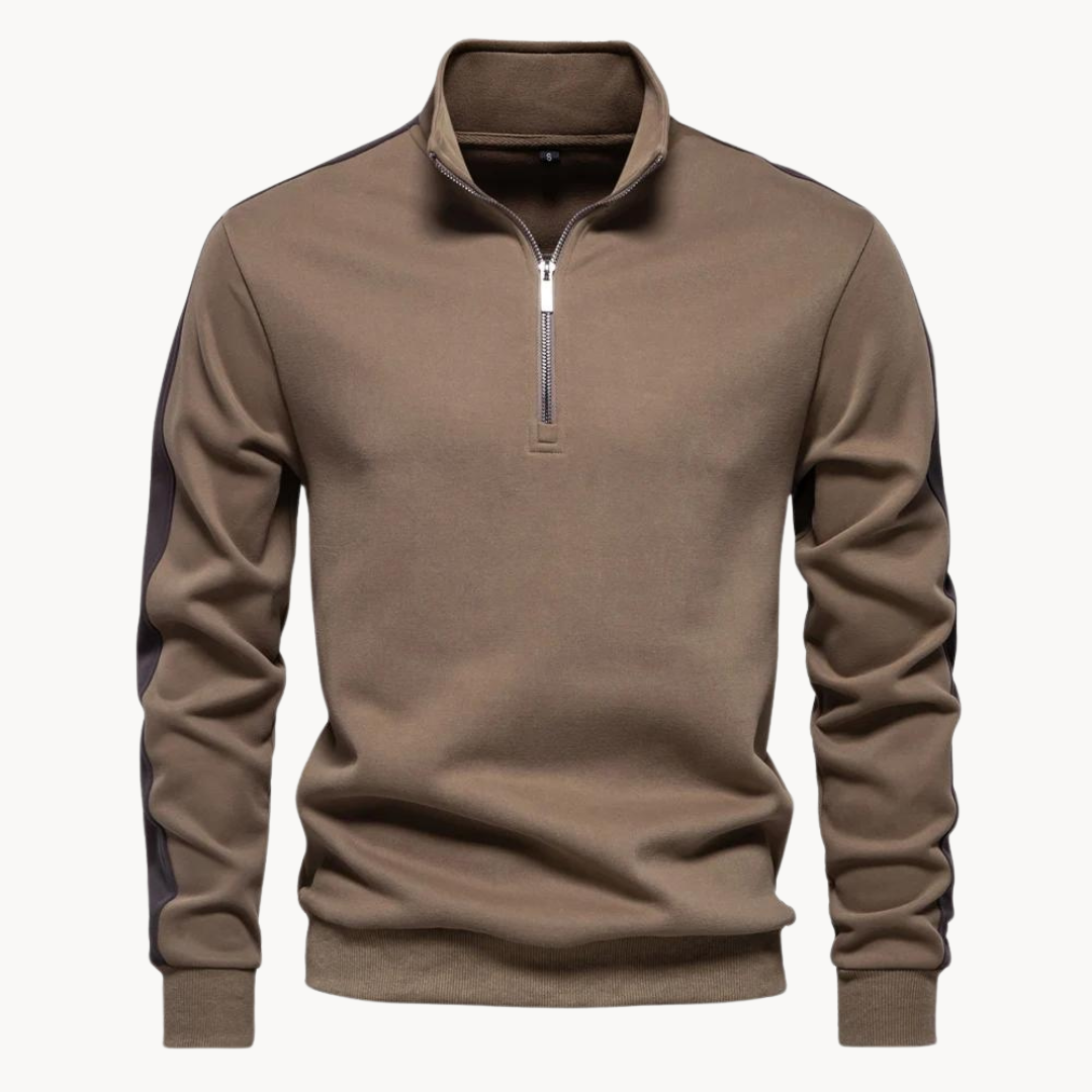 Stilla | Premium Sweater med Kvart Lynlås