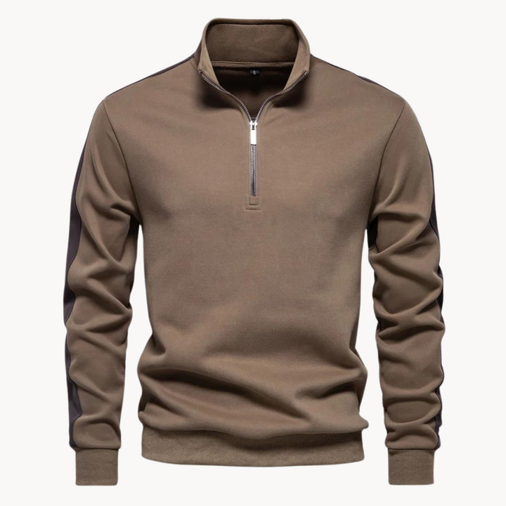 Stilla | Premium Sweater med Kvart Lynlås