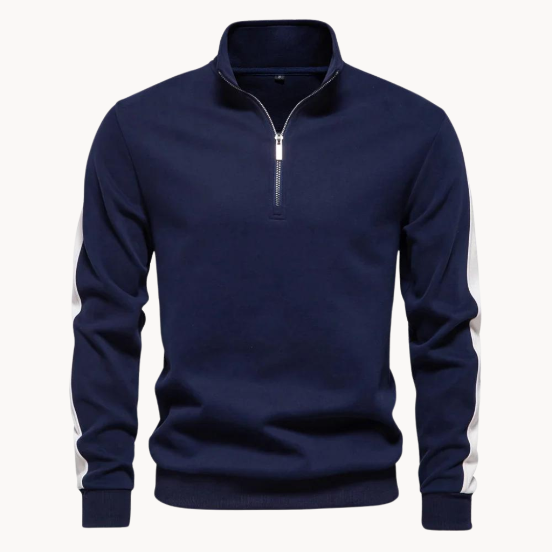 Stilla | Premium Sweater med Kvart Lynlås