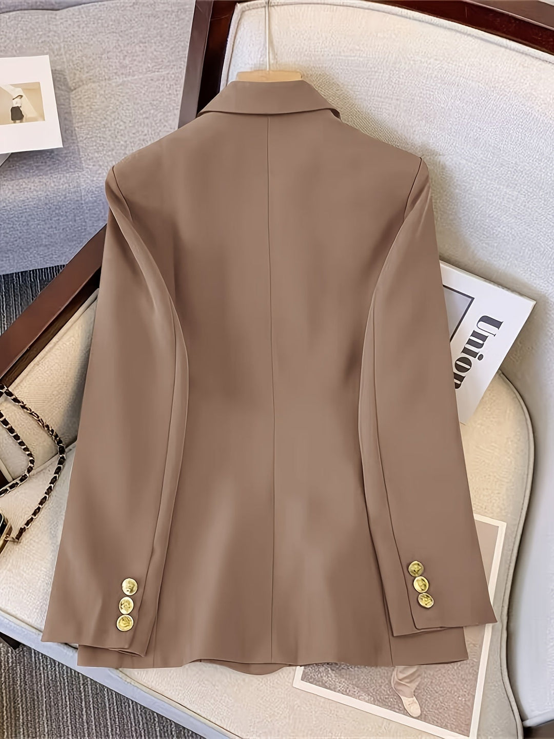 Stilla | Elegant Business Slim Blazer med gyldne knapper Ideel til alle årstider