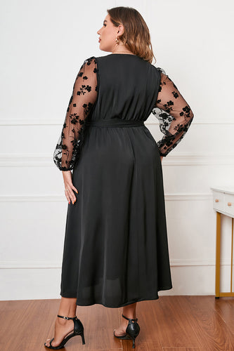 Stilla | Size Surplice Neck Tied Dress
